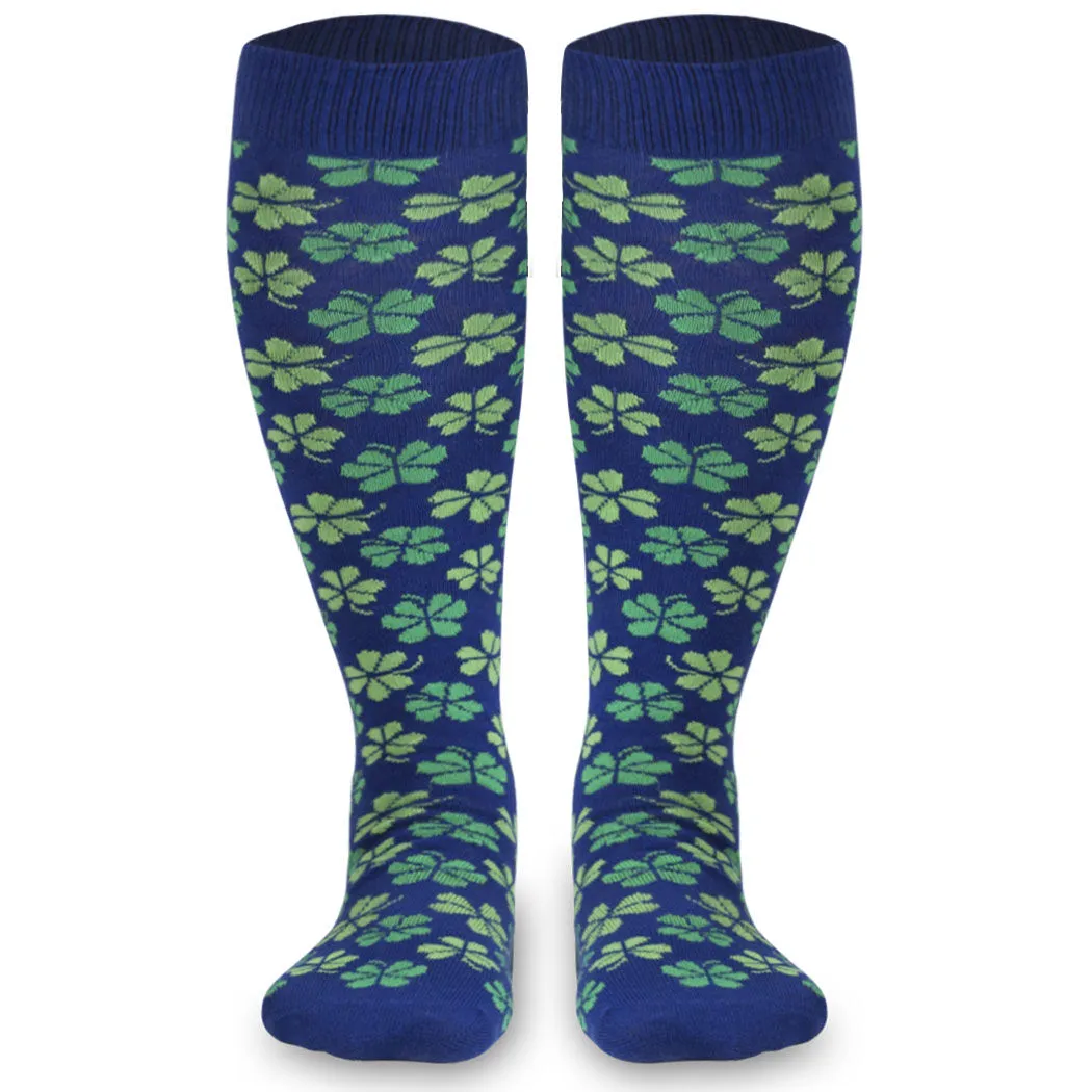 Woven Yakety Yak! Knee High Socks - Shamrocks 3 Woven Yakety Yak! Knee High Socks - Shamrocks