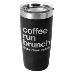 Running 20oz. Double Insulated Tumbler - Coffee Run Brunch -goneforarun Sales 2023 tr 37647 BLACK MAIN