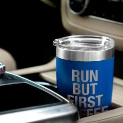 Running 20oz. Double Insulated Tumbler - Run But First Coffee -goneforarun Sales 2023 tr 37653 ROYAL CAR