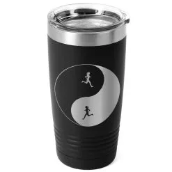 Running 20oz. Double Insulated Tumbler - Runner Girl Yin Yang -goneforarun Sales 2023 tr 37654 BLACK MAIN