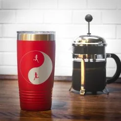 Running 20oz. Double Insulated Tumbler - Runner Girl Yin Yang -goneforarun Sales 2023 tr 37654 RED COFFEE
