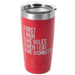 Running 20oz. Double Insulated Tumbler - Then I Eat The Donuts -goneforarun Sales 2023 tr 37658 RED MAIN