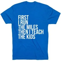 Running Short Sleeve T-Shirt - Then I Teach The Kids -goneforarun Sales 2023 tr 37695 ROYAL FLAT