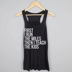 Flowy Racerback Tank Top - Then I Teach The Kids -goneforarun Sales 2023 tr 37710 BLACK HANGER