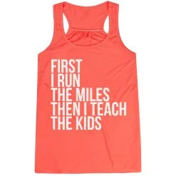 Flowy Racerback Tank Top - Then I Teach The Kids -goneforarun Sales 2023 tr 37710 CORAL MAIN