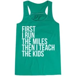 Flowy Racerback Tank Top - Then I Teach The Kids -goneforarun Sales 2023 tr 37710 GREEN MAIN