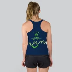 Women's Performance Tank Top - Leprechaun Run Face -goneforarun Sales 2023 tr 37771 MODELBACK