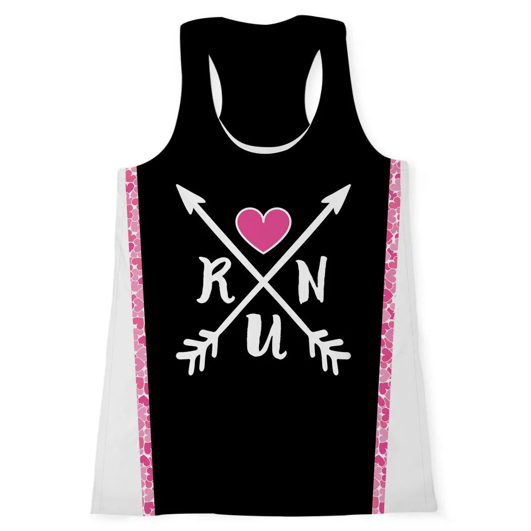 Women's Performance Tank Top - Run Arrows Heart 3 Women's Performance Tank Top - Run Arrows Heart