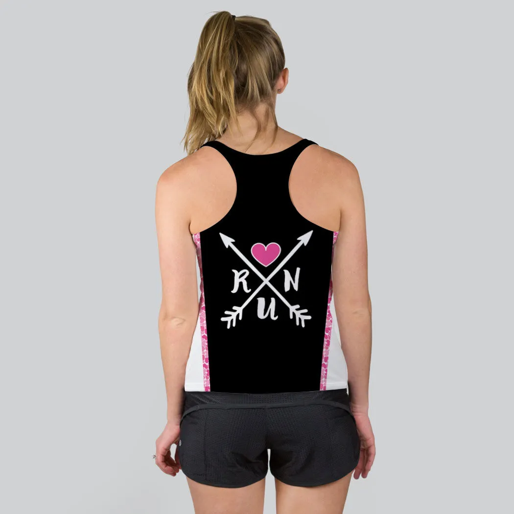 Women's Performance Tank Top - Run Arrows Heart 6 Women's Performance Tank Top - Run Arrows Heart - Image 4