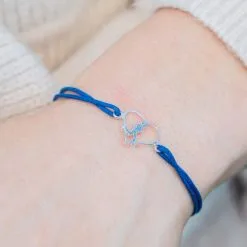 Unstoppable Run Girl Sterling Silver Cord Bracelet -goneforarun Sales 2023 tr 38033 P MODEL