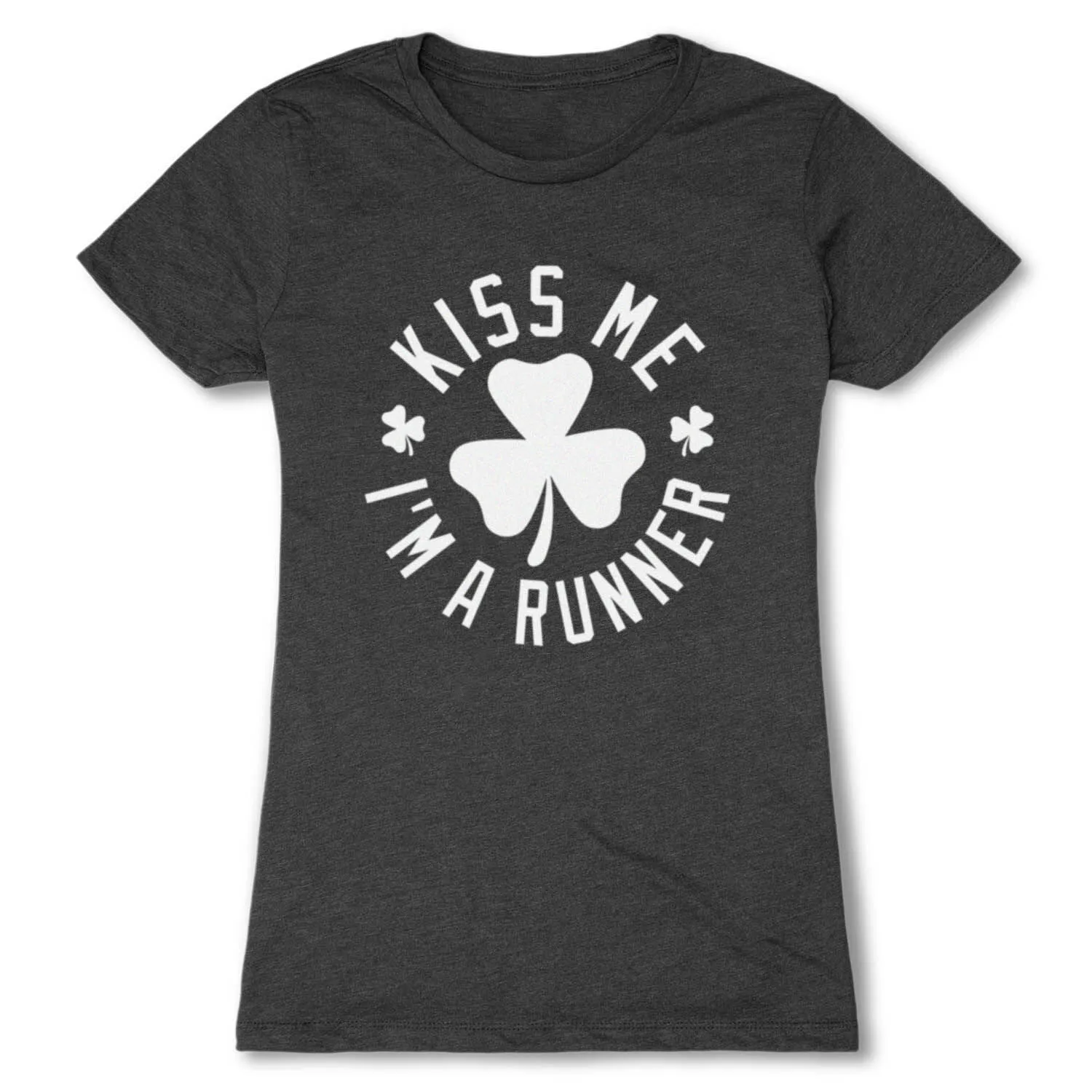 Running Women's Everyday Tee - Kiss Me I Am A Runner Shamrock 7 Running Women's Everyday Tee - Kiss Me I Am A Runner Shamrock - Image 5