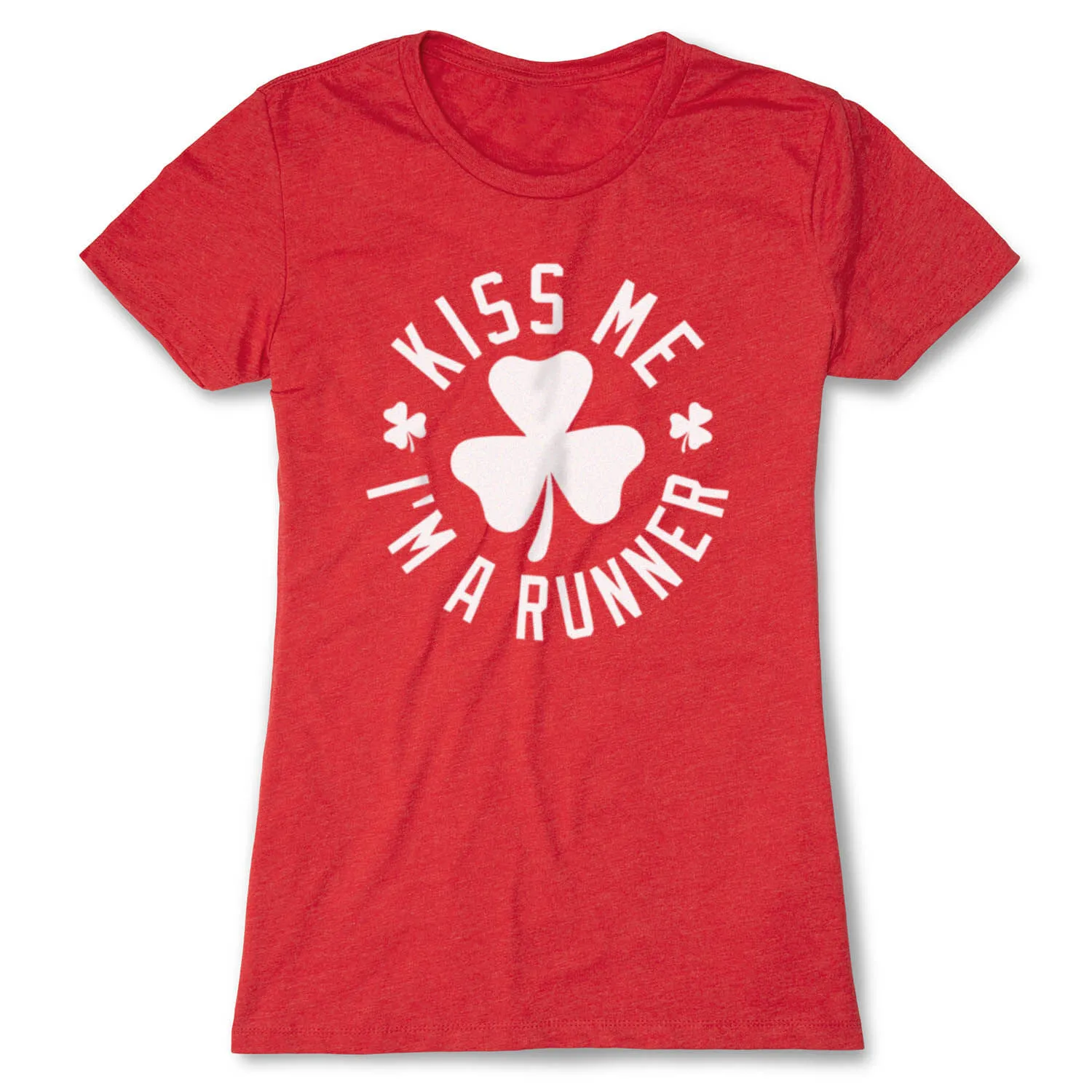 Running Women's Everyday Tee - Kiss Me I Am A Runner Shamrock 10 Running Women's Everyday Tee - Kiss Me I Am A Runner Shamrock - Image 8