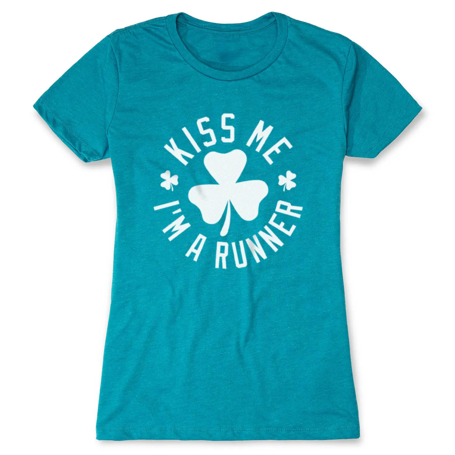 Running Women's Everyday Tee - Kiss Me I Am A Runner Shamrock 13 Running Women's Everyday Tee - Kiss Me I Am A Runner Shamrock - Image 11