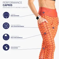 Running Performance Capris - Run Now Gobble Later -goneforarun Sales 2023 tr 38785 DETAILS