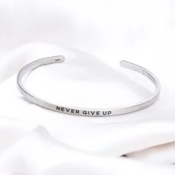 InspireME Cuff Bracelet - Never Give Up -goneforarun Sales 2023 tr 38806 MAIN