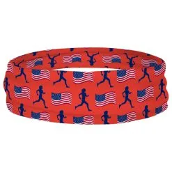 Running Multifunctional Headwear - Female Runner And USA Flag Pattern RokBAND -goneforarun Sales 2023 tr 38843 RED RING