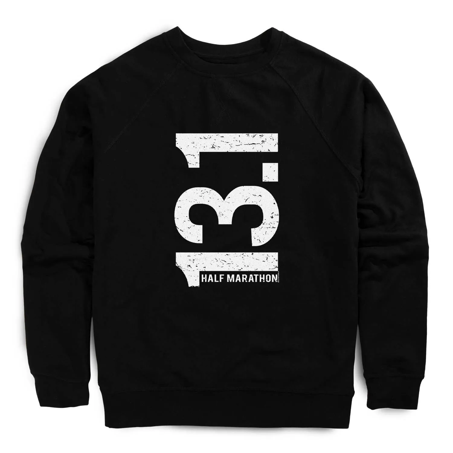 Running Raglan Crew Neck Pullover - 13.1 Half Marathon Vertical 8 Running Raglan Crew Neck Pullover - 13.1 Half Marathon Vertical - Image 6