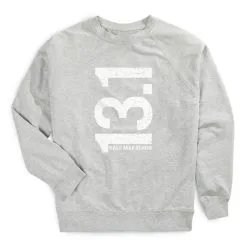Running Raglan Crew Neck Pullover - 13.1 Half Marathon Vertical 18 Running Raglan Crew Neck Pullover - 13.1 Half Marathon Vertical -goneforarun Sales 2023 tr 38864 HEATHERGRAY MAIN