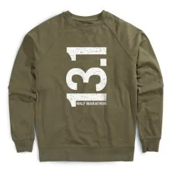 Running Raglan Crew Neck Pullover - 13.1 Half Marathon Vertical 19 Running Raglan Crew Neck Pullover - 13.1 Half Marathon Vertical -goneforarun Sales 2023 tr 38864 OLIVE MAIN