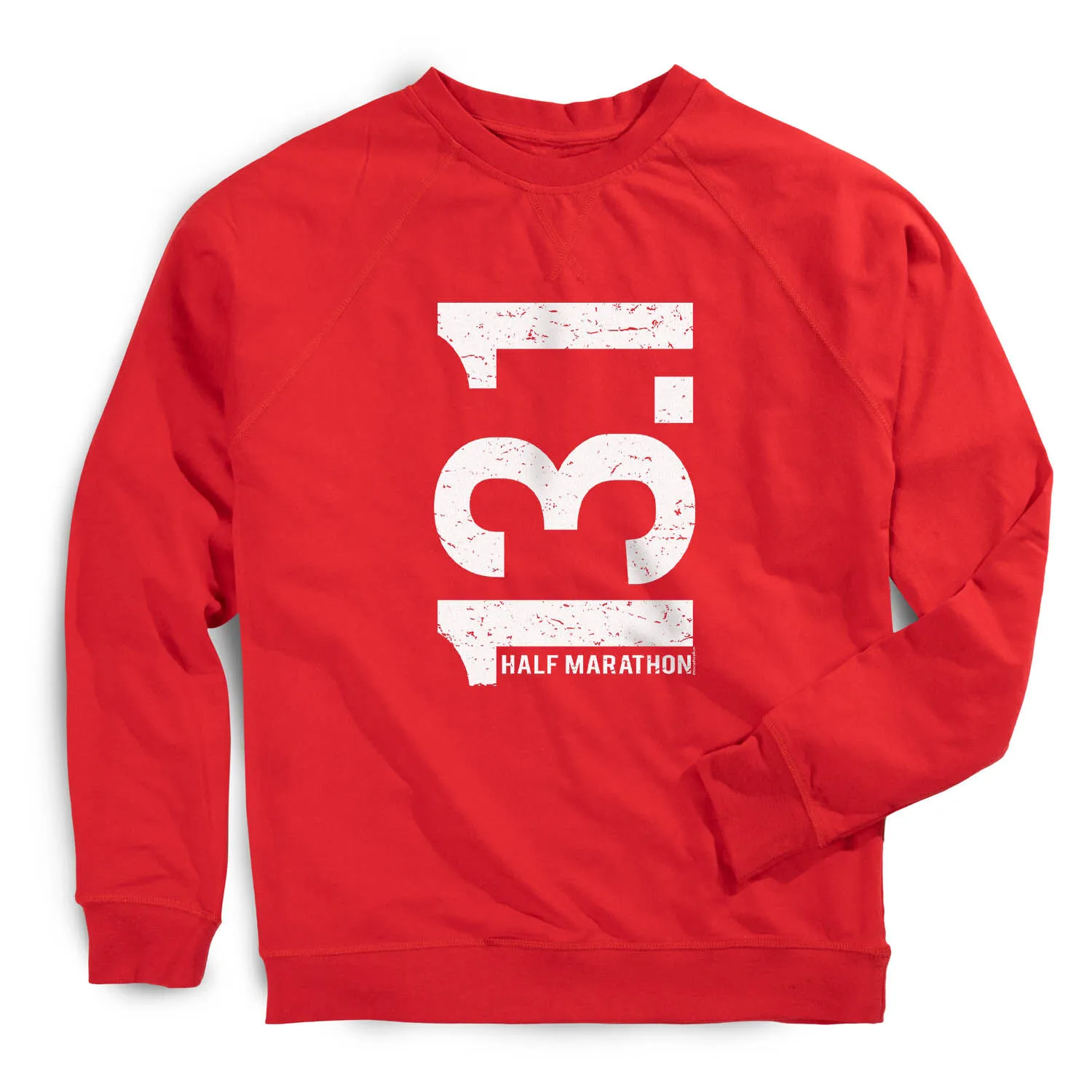 Running Raglan Crew Neck Pullover - 13.1 Half Marathon Vertical 11 Running Raglan Crew Neck Pullover - 13.1 Half Marathon Vertical - Image 9