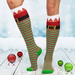 Woven Knee High Socks - Santa's Elf -goneforarun Sales 2023 tr 38917 5