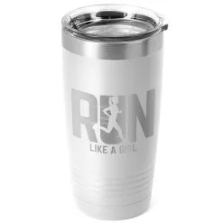 Running 20 Oz Double Insluated Tumbler - Let's Run Like A Girl -goneforarun Sales 2023 tr 39136 WHITE MAIN