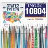 Running Large Hooked On Medals And Bib Hanger - States I've Run -goneforarun Sales 2023 tr 39185 CLOSEUP
