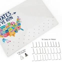 Running Large Hooked On Medals And Bib Hanger - States I've Run -goneforarun Sales 2023 tr 39185 WHATSINCLUDED