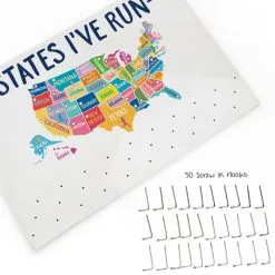 Running Large Hooked On Medals Hanger - States I've Run -goneforarun Sales 2023 tr 39206 WHATSINCLUDED