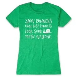 Women's Everyday Runners Tee - Slow Runners 18 Women's Everyday Runners Tee - Slow Runners -goneforarun Sales 2023 tr 39378 GREEN