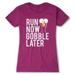 Women's Everyday Runners Tee - Run Now Gobble Later (Bold) -goneforarun Sales 2023 tr 39379 LUSHBERRY