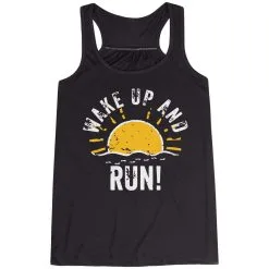 Flowy Racerback Tank Top - Wake Up And Run -goneforarun Sales 2023 tr 39382 BLACK MAIN