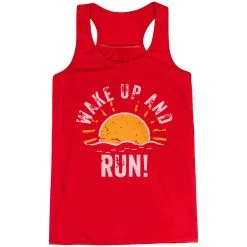 Flowy Racerback Tank Top - Wake Up And Run -goneforarun Sales 2023 tr 39382 RED MAIN