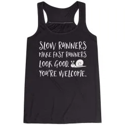 Flowy Racerback Tank Top - Slow Runners -goneforarun Sales 2023 tr 39384 BLACK MAIN