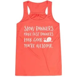 Flowy Racerback Tank Top - Slow Runners -goneforarun Sales 2023 tr 39384 CORAL MAIN