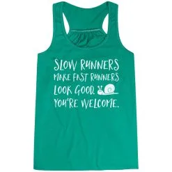 Flowy Racerback Tank Top - Slow Runners -goneforarun Sales 2023 tr 39384 GREEN MAIN