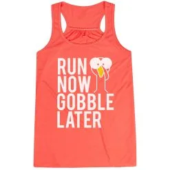 Flowy Racerback Tank Top - Run Now Gobble Later (Bold)