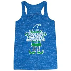 Flowy Racerback Tank Top - Running's My Favorite -goneforarun Sales 2023 tr 39386 BLUE MAIN