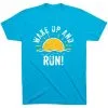Running Short Sleeve T-Shirt - Wake Up And Run -goneforarun Sales 2023 tr 39388 TURQUOISE FLAT