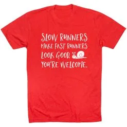 Running Short Sleeve T-Shirt - Slow Runners -goneforarun Sales 2023 tr 39390 RED FLAT