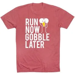 Running Short Sleeve T-Shirt - Run Now Gobble Later (Bold) -goneforarun Sales 2023 tr 39391 MAUVE FLAT