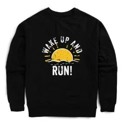 Running Raglan Crew Neck Pullover - Wake Up And Run -goneforarun Sales 2023 tr 39416 BLACK MAIN