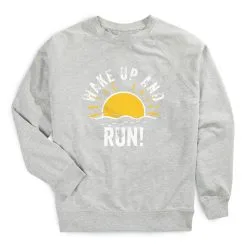 Running Raglan Crew Neck Pullover - Wake Up And Run -goneforarun Sales 2023 tr 39416 HEATHERGRAY MAIN