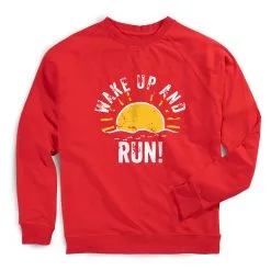 Running Raglan Crew Neck Pullover - Wake Up And Run -goneforarun Sales 2023 tr 39416 RED MAIN