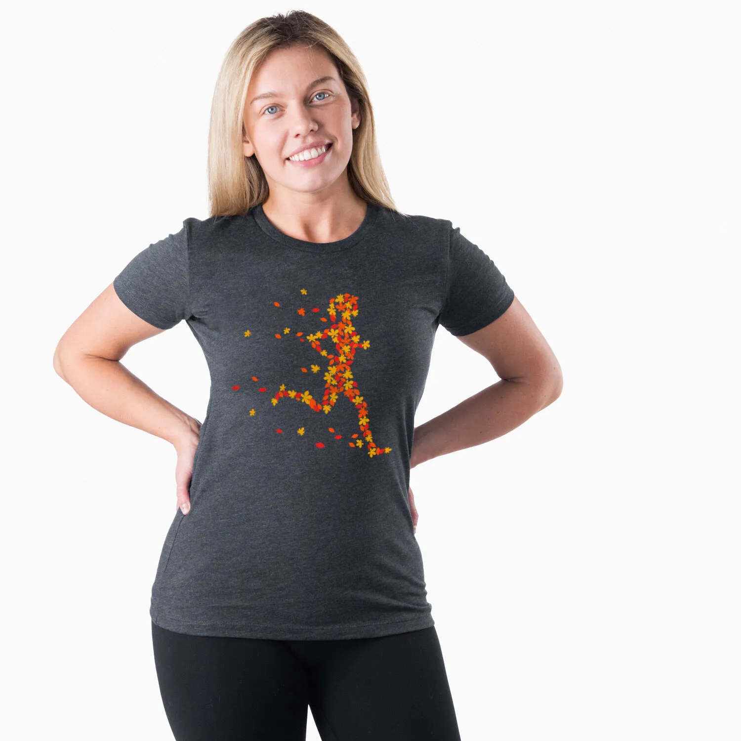 Women's Everyday Runners Tee - Autumn Runner Girl 4 Women's Everyday Runners Tee - Autumn Runner Girl - Image 2