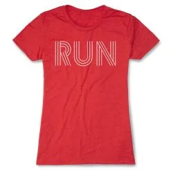 Women's Everyday Runners Tee - Run Lines -goneforarun Sales 2023 tr 39600 RED