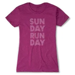 Women's Everyday Runners Tee - Sunday Runday (Stacked) -goneforarun Sales 2023 tr 39602 LUSHBERRY