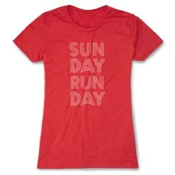 Women's Everyday Runners Tee - Sunday Runday (Stacked) -goneforarun Sales 2023 tr 39602 RED