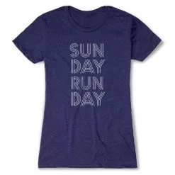 Women's Everyday Runners Tee - Sunday Runday (Stacked) -goneforarun Sales 2023 tr 39602 STORMINDIGO