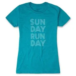Women's Everyday Runners Tee - Sunday Runday (Stacked) -goneforarun Sales 2023 tr 39602 TEAL